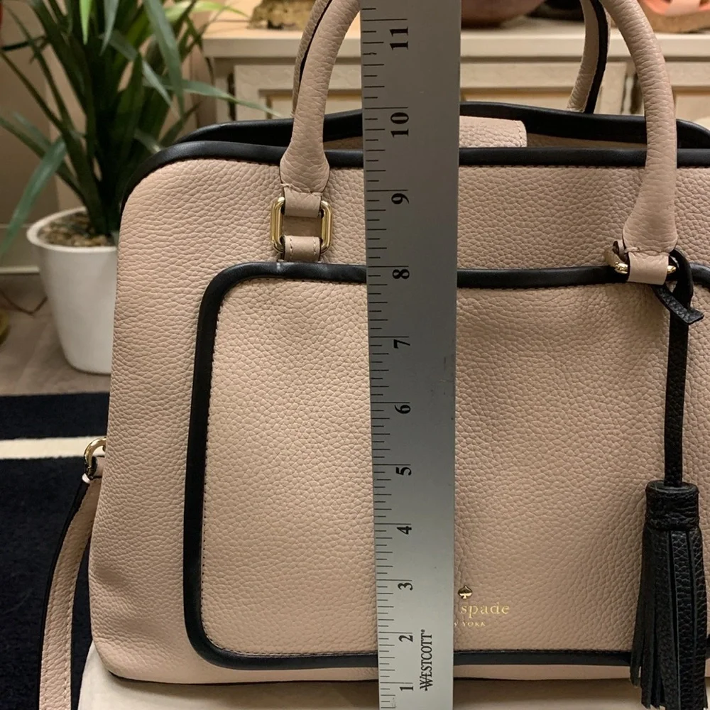 Kate Spade Ward Place Evangelie Satchel Bag Dusty Pink/Black Medium - Picture 4 of 16